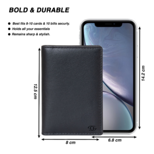 Geo Trends Premium RFID Leather Card Holder  Sleek and Durable