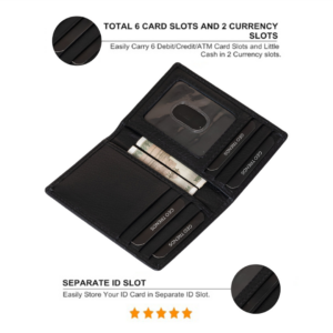 Geo Trends Premium RFID Leather Card Holder  Sleek and Durable