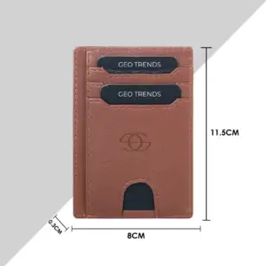 13 Geo Trends Luxury Leather Card Holder for Men RFID Blocking Technology
