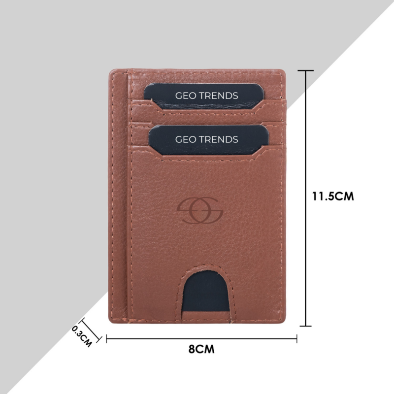 13 Geo Trends Luxury Leather Card Holder for Men RFID Blocking Technology