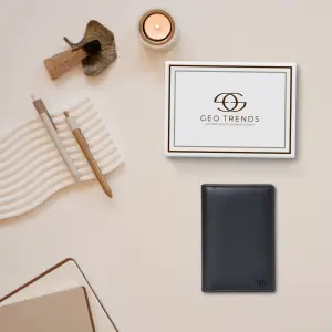Geo Trends Premium RFID Leather Card Holder  Sleek and Durable