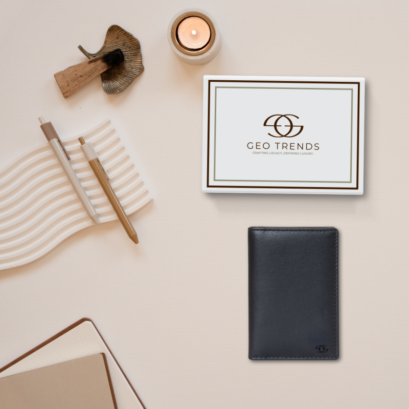 Geo Trends Premium RFID Leather Card Holder  Sleek and Durable