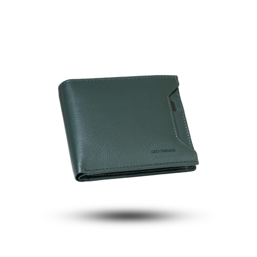 Geo Trends Leather Wallet with Coin Pocket - Compact and Durable