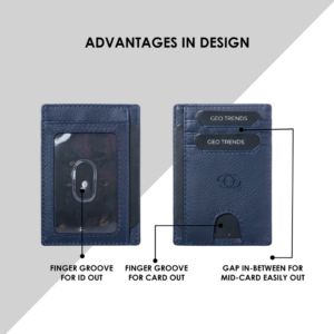 2 Geo Trends Timeless Leather Card Holder RFID Protected and Stylish