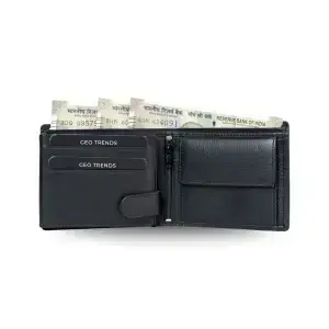 2 Premium Leather Bifold Wallet for Men by Geo Trends - Durable and Elegant