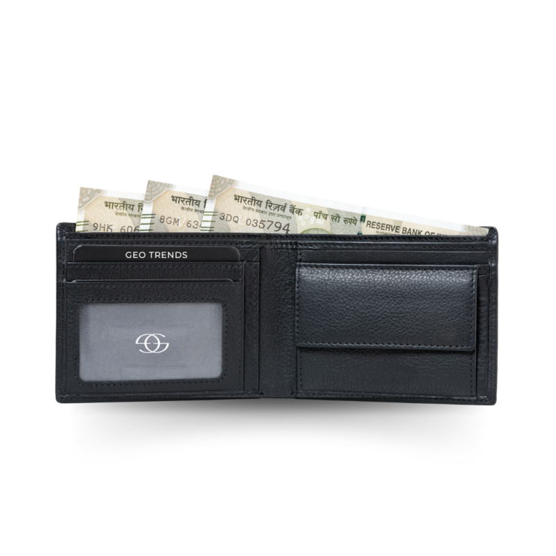 2 Luxury Leather Wallet for Men - Geo Trends Durable and Compact Design