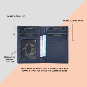 Geo Trends Mens Slim Leather Card Holder  RFID Blocking for Security