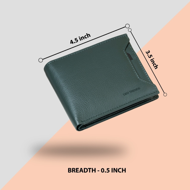 21 Geo Trends Leather Wallet with Coin Pocket - Compact and Durable