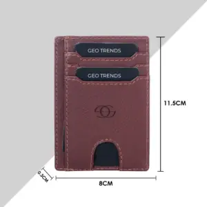 Geo Trends RFID Leather Card Holder  Premium Quality, Compact Design