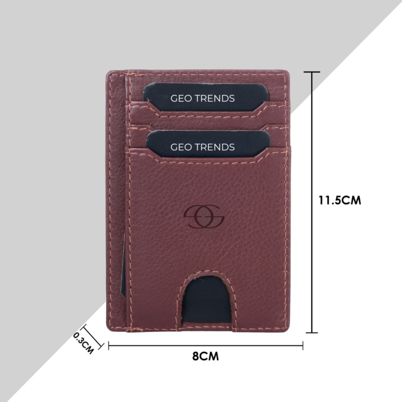 Geo Trends RFID Leather Card Holder  Premium Quality, Compact Design