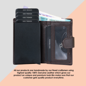 Geo Trends Compact Leather Card Holder  RFID Blocking and Slim Fit