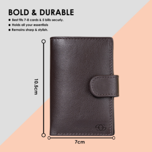 Geo Trends Compact Leather Card Holder  RFID Blocking and Slim Fit