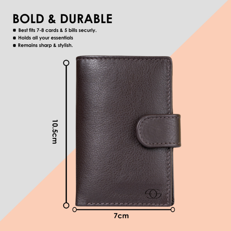 Geo Trends Compact Leather Card Holder  RFID Blocking and Slim Fit