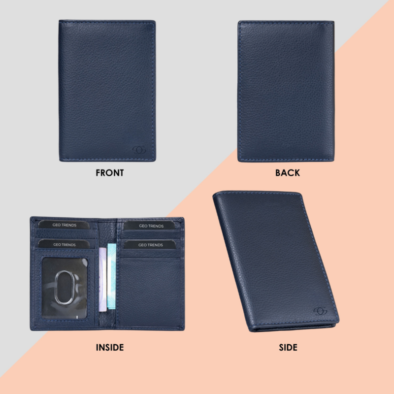 Geo Trends Mens Slim Leather Card Holder  RFID Blocking for Security