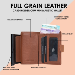 Geo Trends Elegant Leather Card Holder for Men  RFID Protection Included