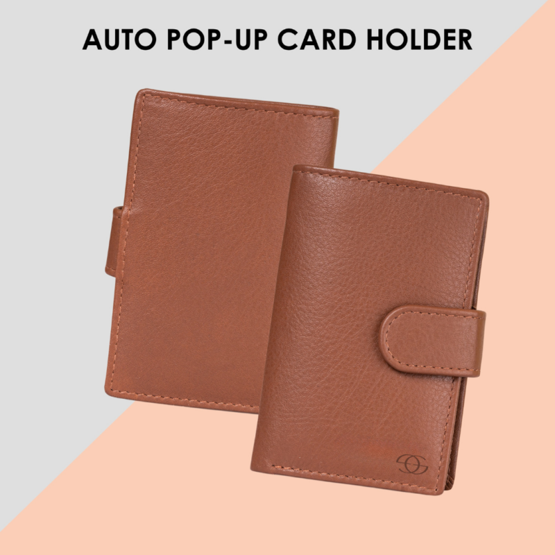 Geo Trends Elegant Leather Card Holder for Men  RFID Protection Included