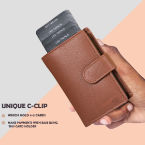 Geo Trends Elegant Leather Card Holder for Men  RFID Protection Included