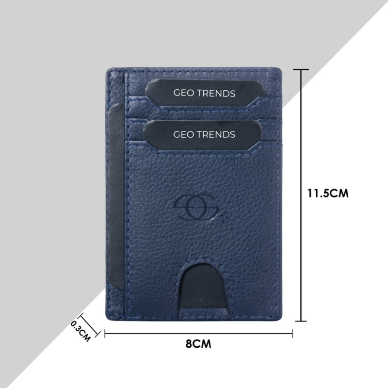 4 Geo Trends Timeless Leather Card Holder RFID Protected and Stylish