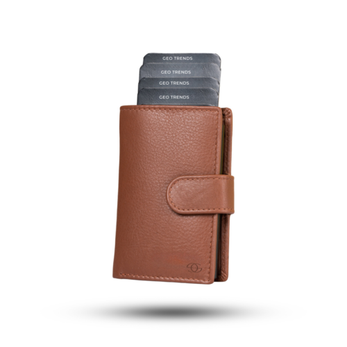 Geo Trends Elegant Leather Card Holder for Men  RFID Protection Included
