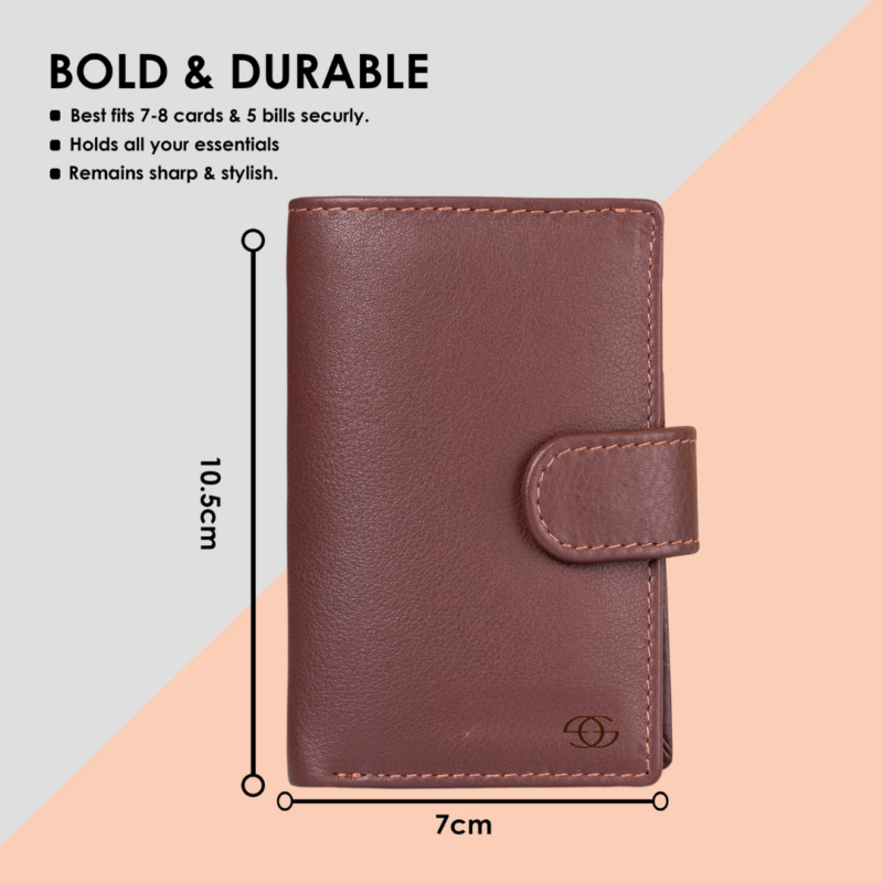 42 Geo Trends RFID Secure Leather Card Holder Slim and Functional