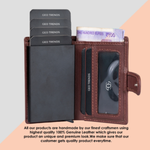 46 Geo Trends RFID Secure Leather Card Holder Slim and Functional