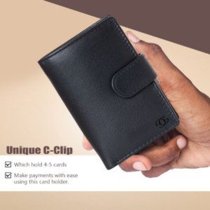 5 Geo Trends Men's Premium Leather Card Holder Secure and Slim Design
