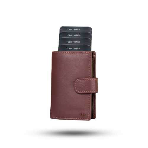 Geo Trends RFID Secure Leather Card Holder  Slim and Functional