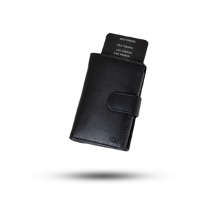 8 Geo Trends Men's Premium Leather Card Holder Secure and Slim Design