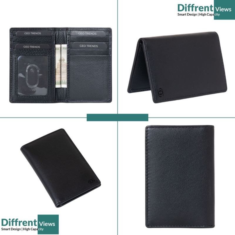 Geo Trends Premium RFID Leather Card Holder  Sleek and Durable