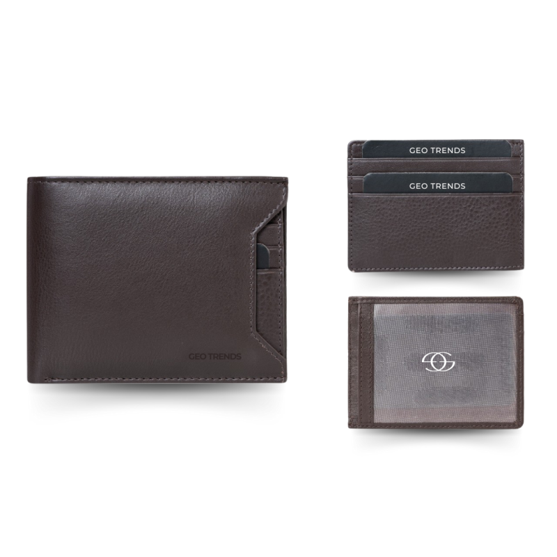 Men's Leather Wallet with Coin Pocket – Compact & Durable | GeoTrends