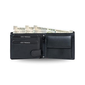 Men's Slim RFID Protected Leather Wallet -  Geo Trends Compact Design