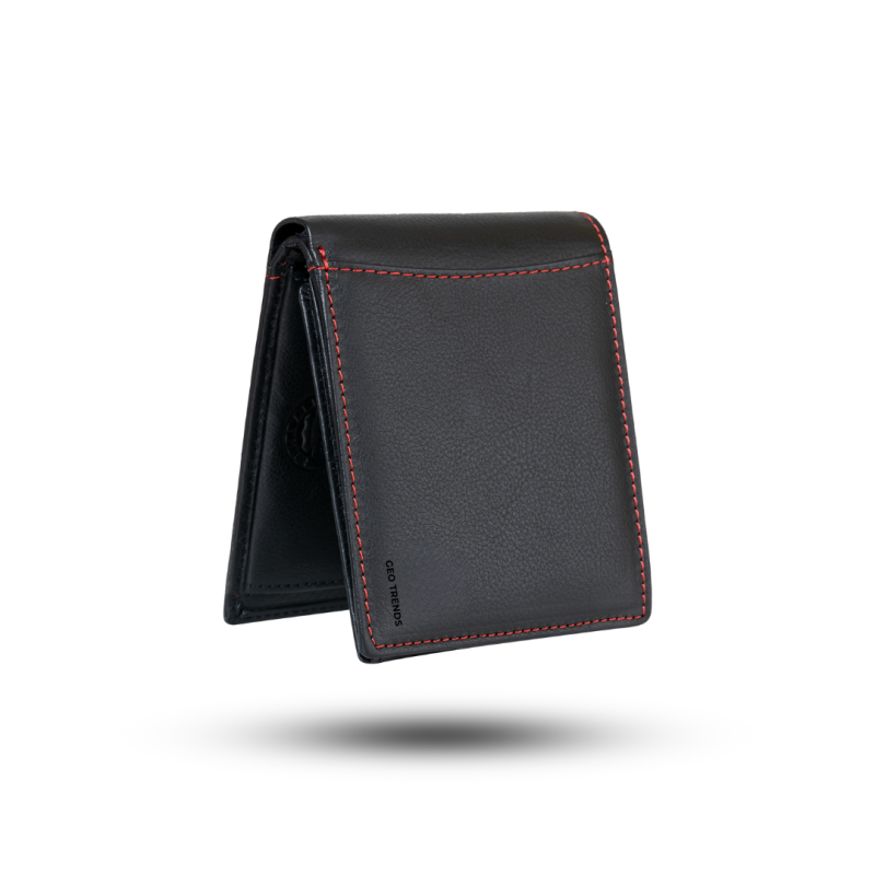 Men's Slim RFID Protected Leather Wallet -  Geo Trends Compact Design