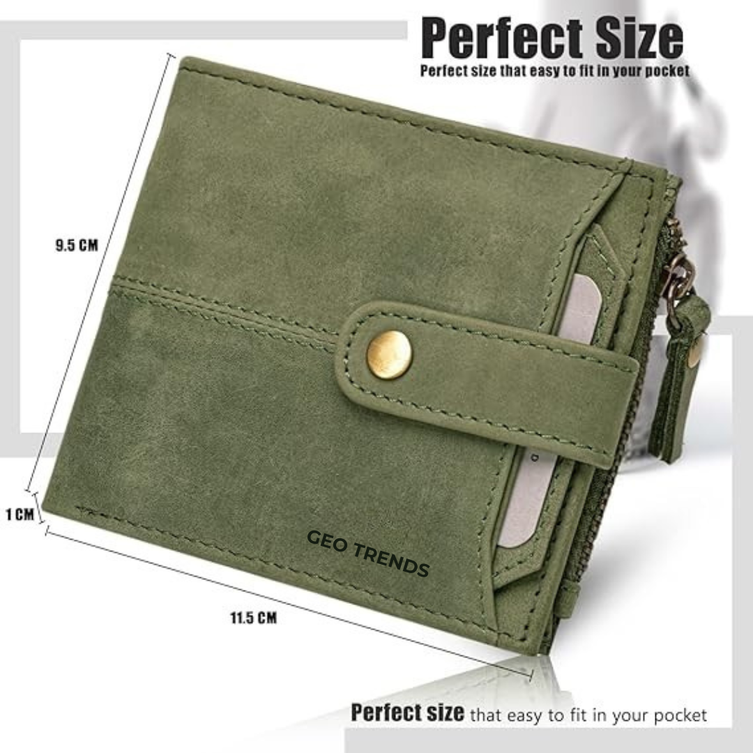 1 RFID Blocking Leather Wallet for Men – Slim Elegant Bifold Card Holder