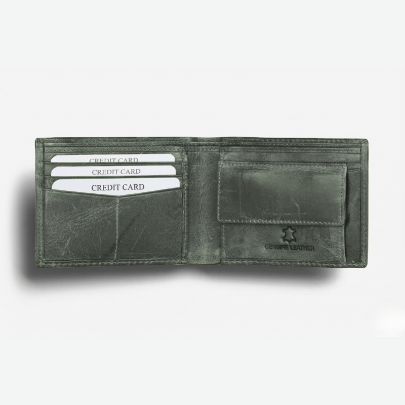 2 Men’s Genuine Leather RFID Wallet – Slim Minimalist Bifold Wallet with ID Window