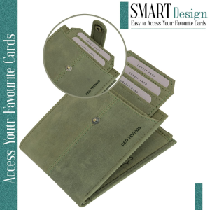 6 RFID Blocking Leather Wallet for Men – Slim Elegant Bifold Card Holder