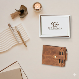 Classic Bifold Leather Wallet for Men – RFID Protection with Multiple Card Slots