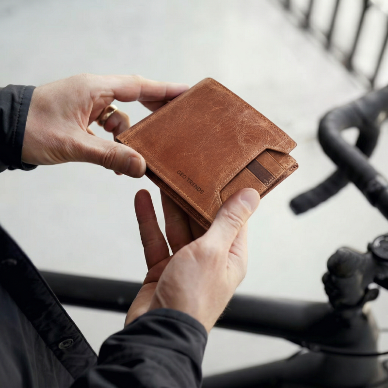 Luxury Genuine Leather Wallet for Men – RFID Protected Slim Wallet with Card Holder
