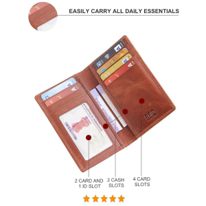 Geo Trends Premium RFID Leather Card Holder for Men – Slim, Durable & Minimalist Wallet