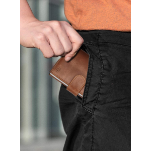 Geo Trends Premium Leather Card Holder with RFID Protection – Compact & Stylish Wallet